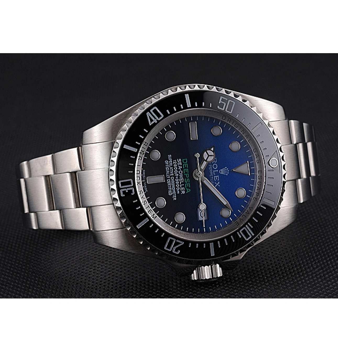 Rolex aaa copy Dweller Black Case Swiss 622847 Cameron Steel Bracelet Dial And James Deepsea Stainless 1029